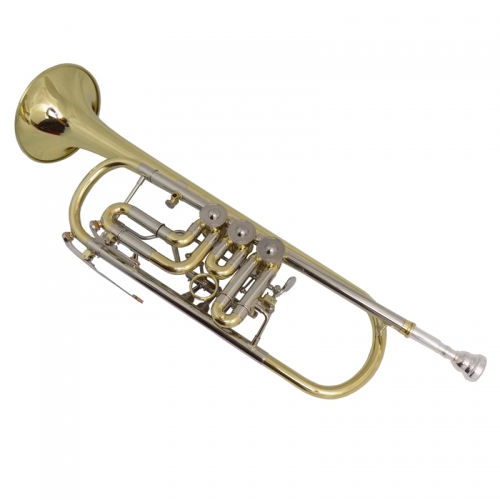 High-Grade Bb Rotary Trumpet with Wood case Musical instruments Online Sale