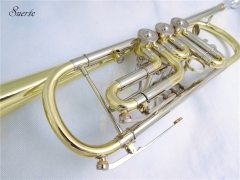 High-Grade Bb Rotary Trumpet with Wood case Musical instruments Online Sale