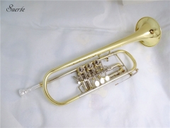 High-Grade Bb Rotary Trumpet with Wood case Musical instruments Online Sale