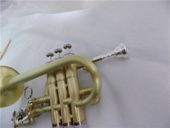Bb/A Piccolo Trumpet Brush finish Yellow brass trumpets musical instruments