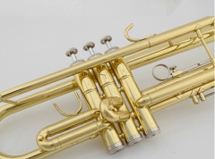 Bb Trumpet Lacquer Finish with ABS case Musical instruments factory in China