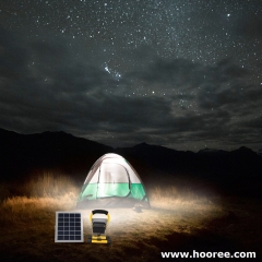 Hooree SL-330A Portable 10V 5W Solar Panel Integrated LED Solar Emergency Light for Camping Night Fishing