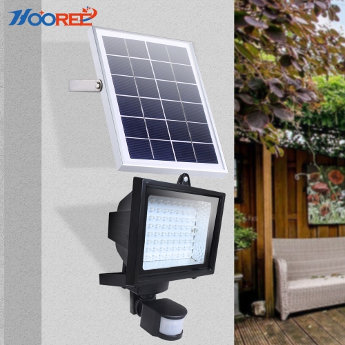 Projecteur solaire Hooree SL-70C 80 LED avec capteur de mouvement pour jardin