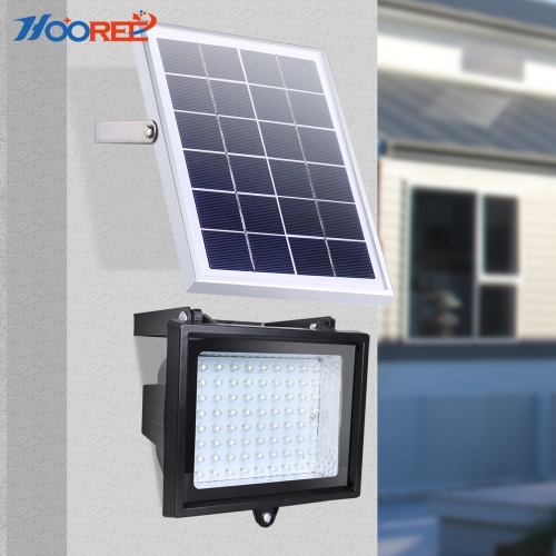 Hooree SL-70A 80 LED Solarstrahler für den Garten mit Lichtsteuerungsfunktion