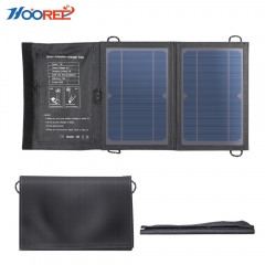 Carregador solar dobrável Hooree SL-350 monocristalino à prova d'água de silicone 7W