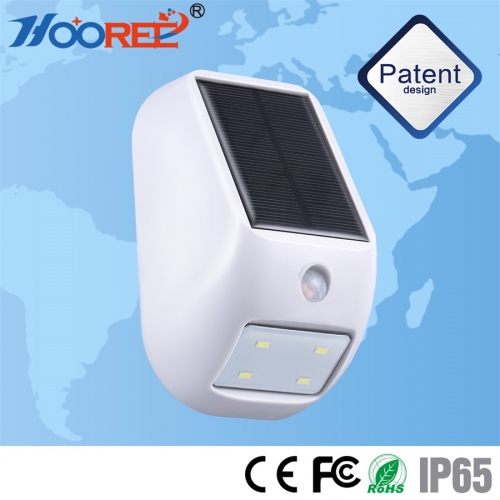 Hooree SL-80 LED Motion Sensor + Light Sensor Solar Wall Lamp