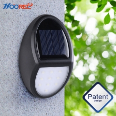 Hooree SL-870 Preço barato decorativo levou a parede solar montada jardim iluminação do caminho da luz