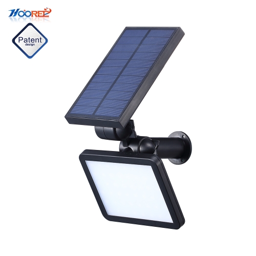 Hooree SL-50C 48 LED Super Bright Adjustable Angle Solar Wall Light Lawn Light for Outdoor Garden Use