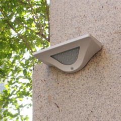 SL-820 Sensor de movimiento de 16 LED de aluminio con lámpara de pared Solar de luz tenue