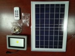 10W integrated LED remote solar flood light for outdoor garden lighting