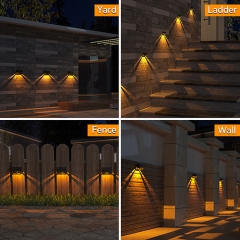 Amazon Solar Fence Wall Lights Outdoor Landscape Lamp，Projection Shadow LOGO can be Customized