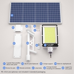 Poste de iluminação pública movido a energia solar 100 W 150 W 200 W 300 W 400 W