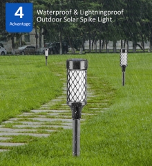 Günstiger Preis 10 LED Solar Spike Rasenleuchte für Gartenbeleuchtung im Freien Landschaft