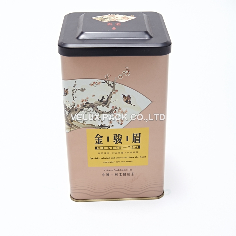 Tea Leaf Tinplate Box