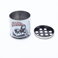 Metal Ashtray Round Tin Can