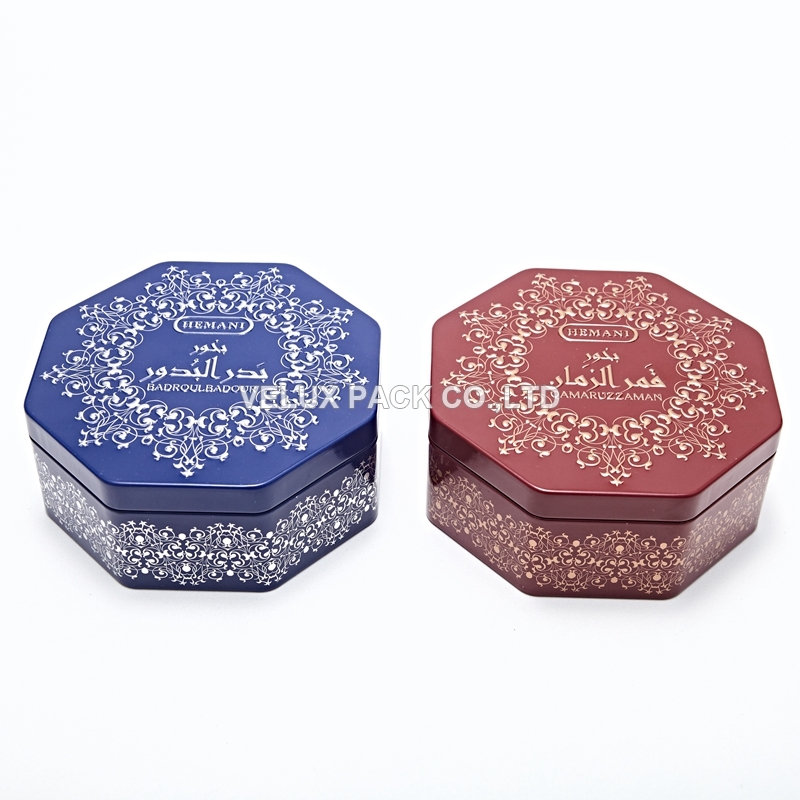 Octagnon Shape Chocolate Tin Box