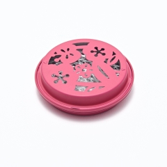 Red Mosquito Repellent Incense Tin Box With Hollowing