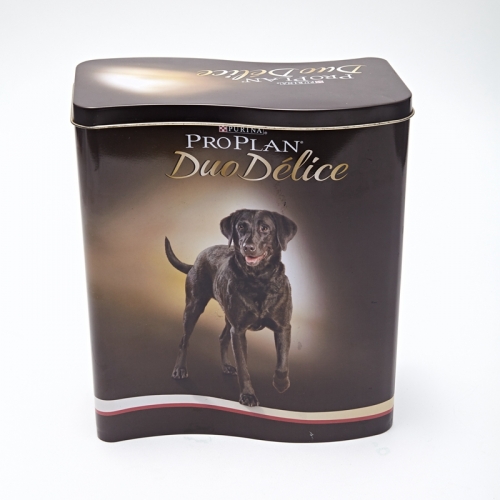 Wave Shape Tin Box For Dog Food Tin Case