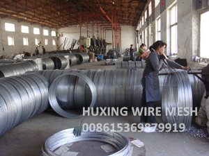 Hot Dipped Galvanized Blade Razor Barbed Wire Coil Concertina Razor Wire