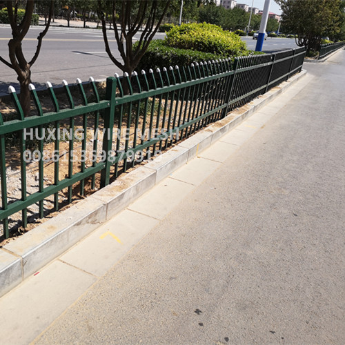 Roadside Safe Ornamental Steel Fence Application