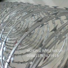 Hot Dipped Galvanized Blade Razor Barbed Wire Coil Concertina Razor Wire