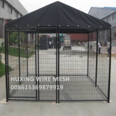 Large Outdoor Safety Metal Dog Run Wire Mesh Kennel with Top Roof
