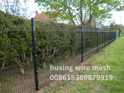 3D PVC Powder Coated Curved Metal Fence Welded Wire Mesh Security Perimeter Fence