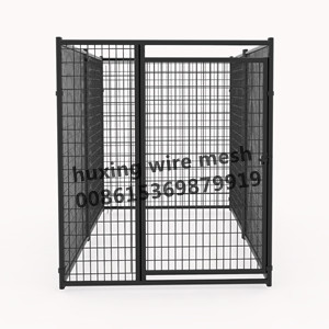 Black Welded Wire Pet Kennel Modular Dog Kennel Box Kit