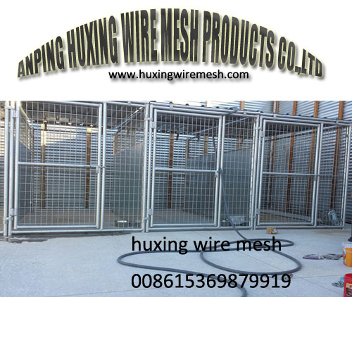 Heavy Duty Multiple Runs Weld Wire Panel Steel Dog Kennel with Fight Guard Divider