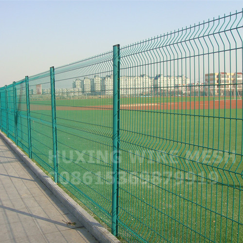 PVC Powder Coated Curvy Welded Wire Garden Fence Steel Peach Post