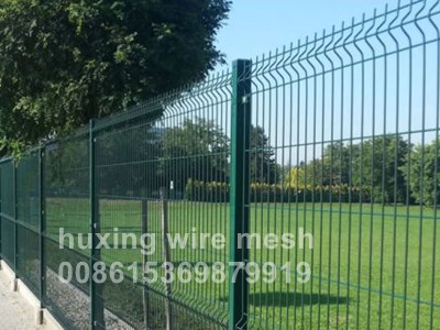 3D PVC Powder Coated Curved Metal Fence Welded Wire Mesh Security Perimeter Fence