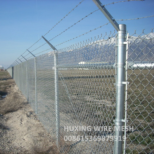 Hot Dipped Galvanized Industrial Park Fence Diamond Mesh Weave Chain Link Fencing