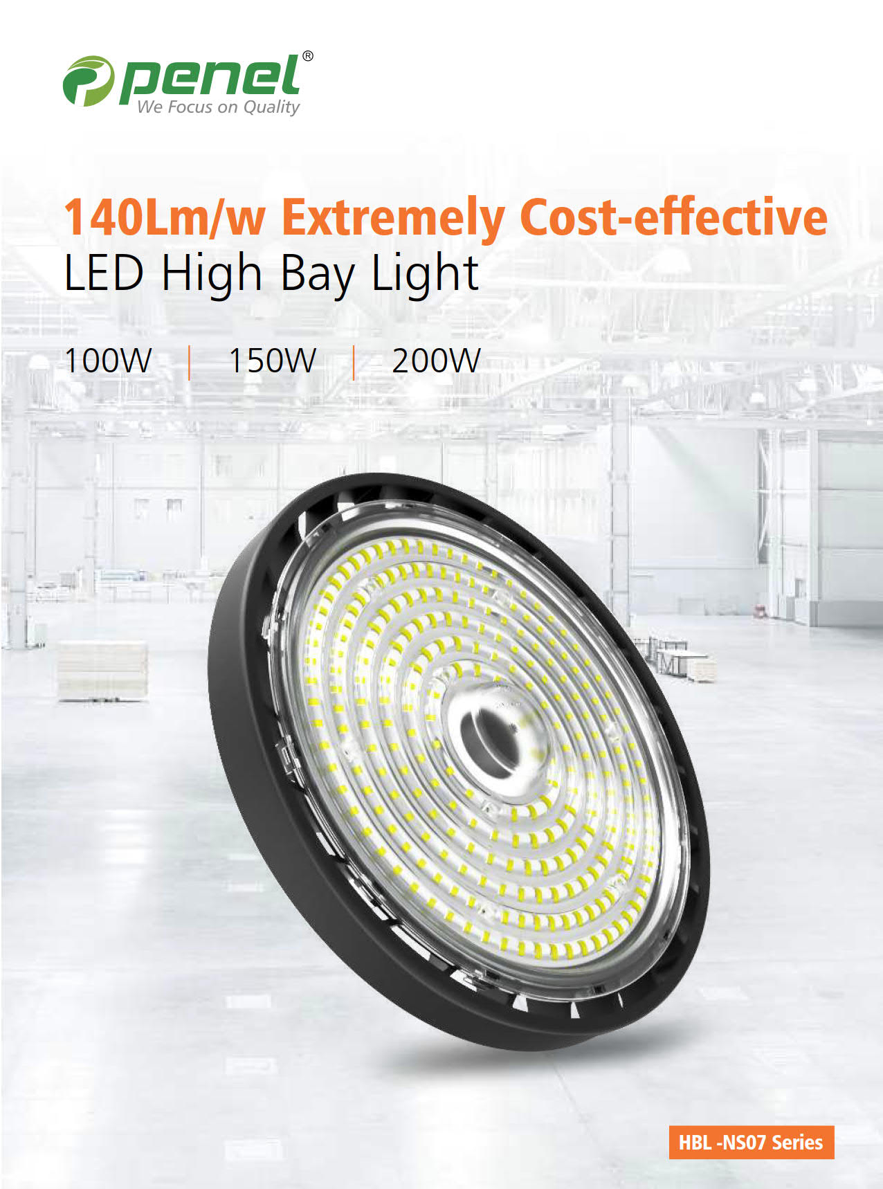 Datasheet of HBL-NS07 (140LMW Cost-effective LED High Bay Light from PENEL)