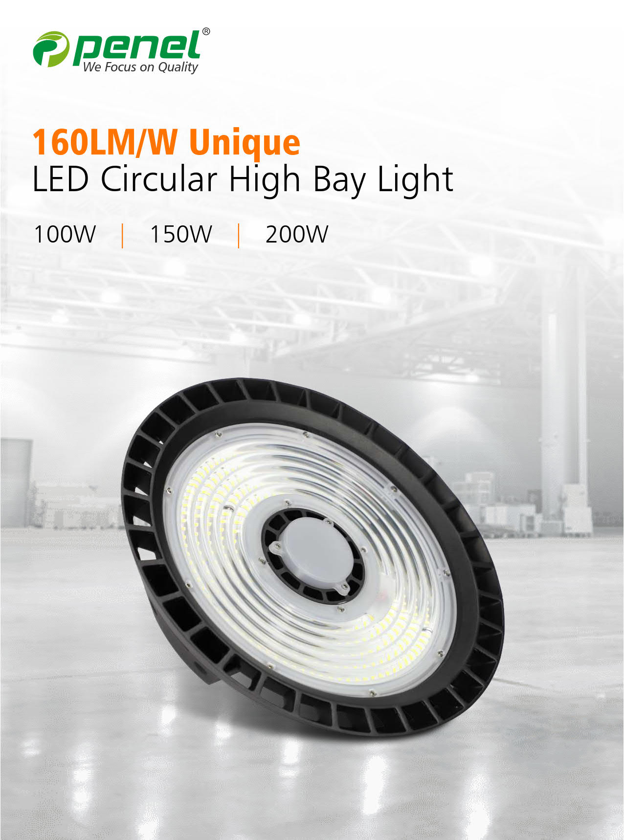 Datasheet of HBL-NS06 (160LMW New Circular LED High Bay Light from PENEL)