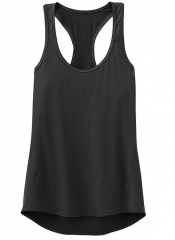 Womens Basic Black Active Top