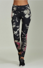 ECO print yoga legging blossoms