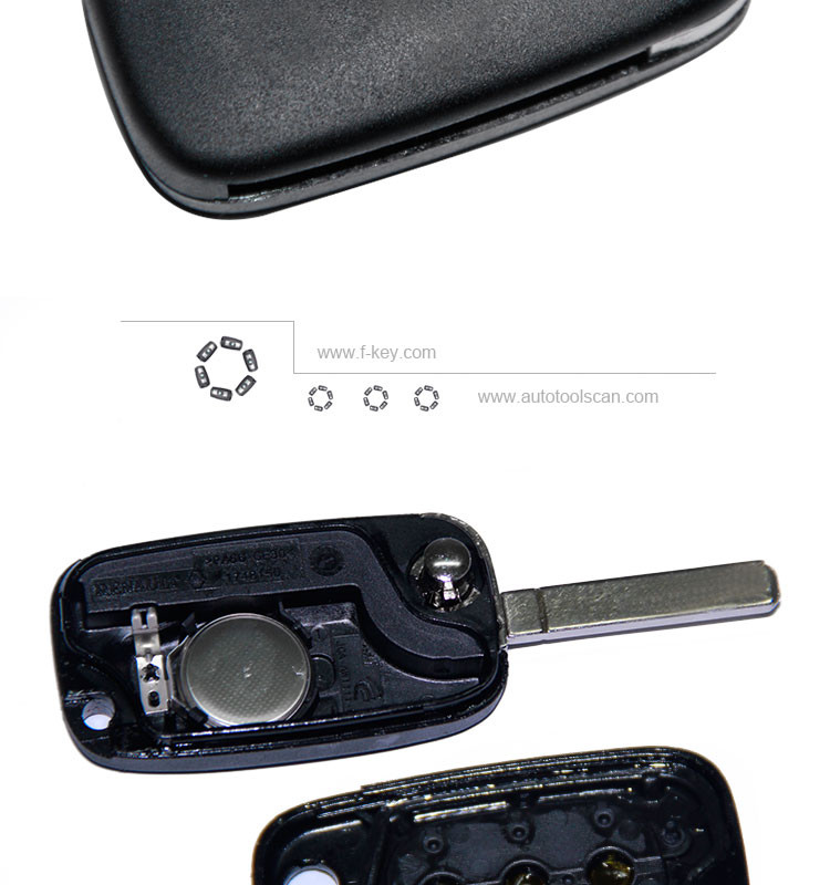 AK010029 GENUINE Renault Megane Scenic CLIO ETC3 button remote flip key