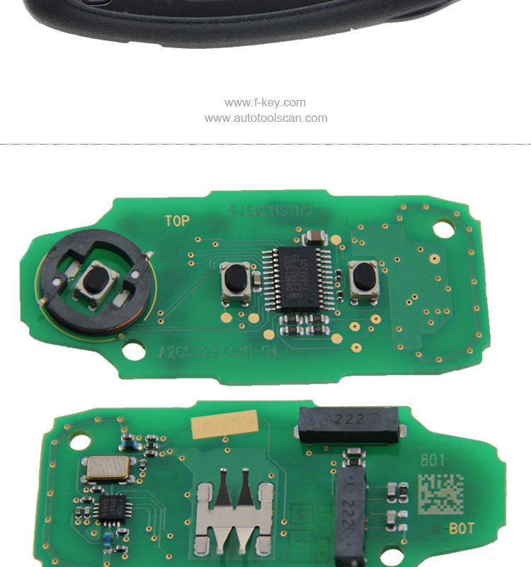 AK018042 Original Ford Mondeo 3 button smart key card  433MHZ 4D63