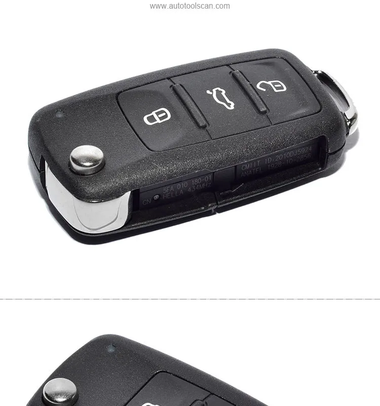AK001036 For VW GOLF JETTA ETC Remote Flip Key 3 Button 5K0 837 202 Q 434MHz 48 Chip AK001036 For VW GOLF JETTA ETC Remote Flip Key 3 Button 5K0 837 202 Q 434MHz 48 Chip