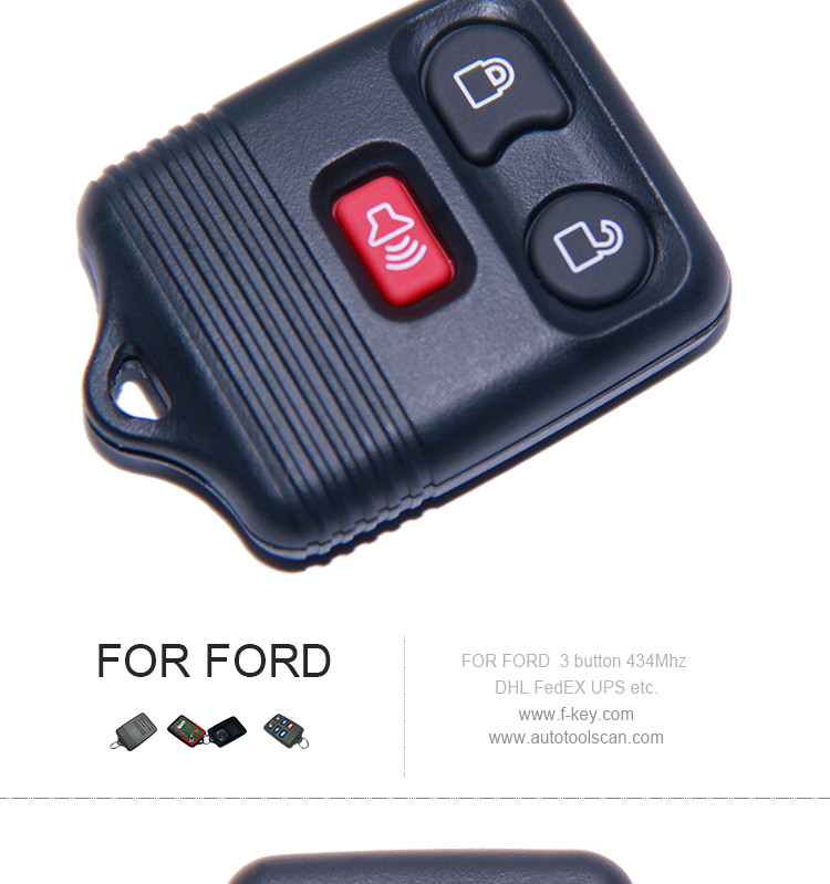 AK018001 Ford 3 Button Remote key 315Mhz FCC ID CWTWB1U331