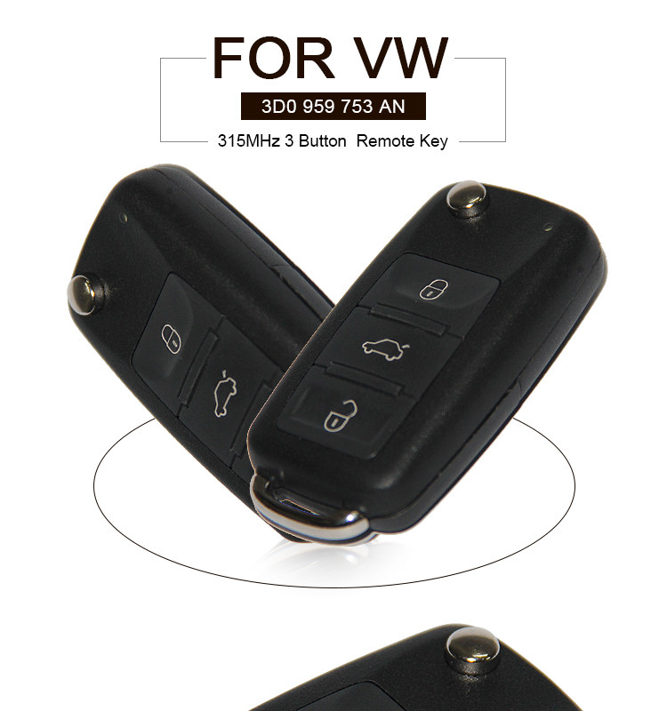 AK001034 VW Touareg Remote Key 3 Button 315MHz 3D0 959 753 AN