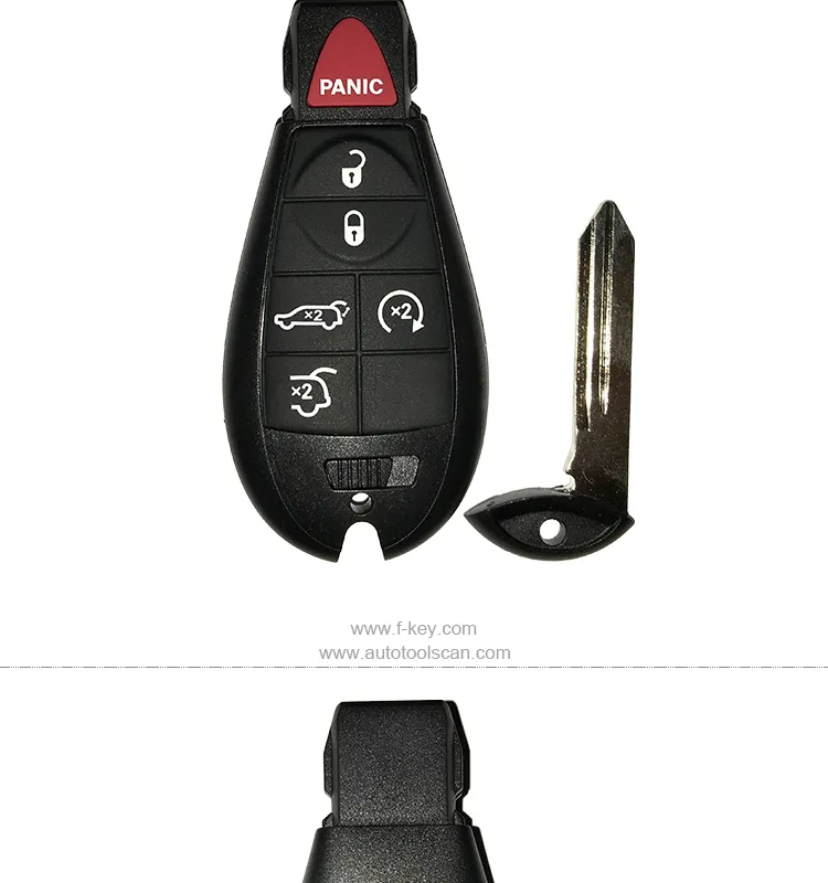 AK015008 Chrysler JEEP DODGE 5+1 button 433MHZ Smart Remote Key AK015008 Chrysler JEEP DODGE 5+1 button 433MHZ Smart Remote Key