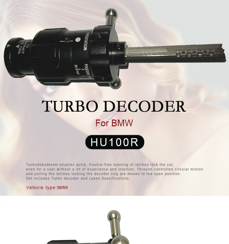 LS07004 Newly arrived Turbo Decoder HU100R for BM auto key decoder locksmith key decoder