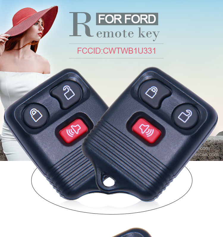 AK018001 Ford 3 Button Remote key 315Mhz FCC ID CWTWB1U331
