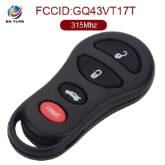 AK015014 for Chrysler Remote Key 3+1 Button 315MHz GQ43VT17T