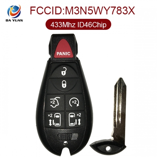 AK015010 for Chrysler Smart Remote Key 6+1 Button 433MHz PCF7941