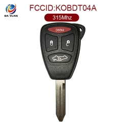 AK015021 for Chrysler Remote Key 3+1 Button 315MHz PCF7941 KOBDT04A