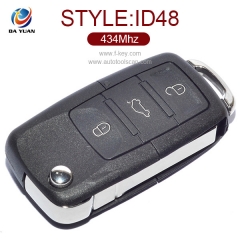 AK001004 for VW Skoda Octivia Seat Flip Key 3 Button  434MHz ID48 1K0 959 753 G