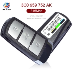 AK001009 for VW Magotan Smart Key 3 Button 315MHz ID48 3C0 959 752 AK