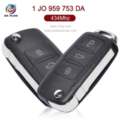 AK001007 for VW Flip Key 3 Button 434MHz ID48 1J0 959 753 DA